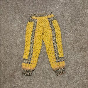 FARM Rio Yellow Printed Elastic Waist Jogger Pants